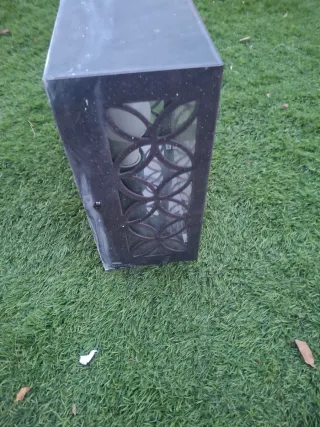 Lámpara de pared/exterior metal y cristal