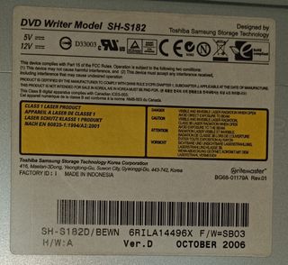 Grabadora DVD Toshiba IDE