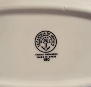 Vajilla La Cartuja de Sevilla