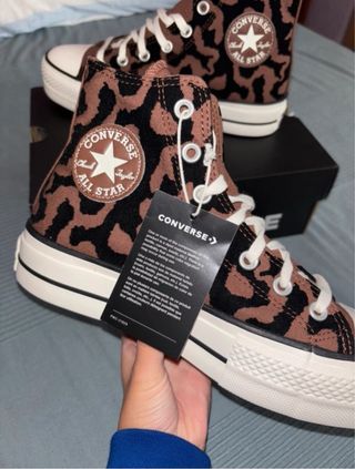 Converse plataforma leopardo talla 39