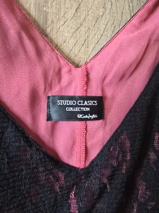 Vestido fiesta negro y rojo