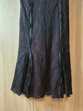 Vestido fiesta negro y rojo