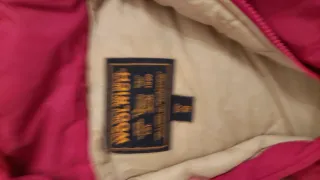 Woolrich rosso con cappuccio e pelliccia