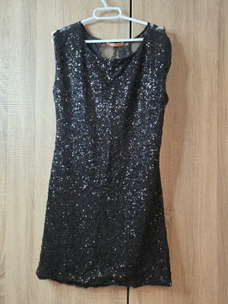Vestido de fiesta lentejuelas negro
