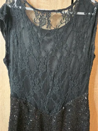 Vestido de fiesta lentejuelas negro