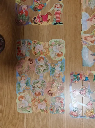 Lote de cromos troquelados con relieve ingleses