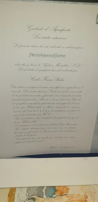 Litografía Original Carlos Franco Rubio