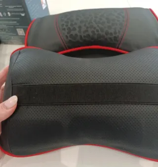 Coppia Cuscini Auto Nero Rosso