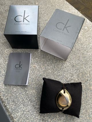 Reloj Calvin Klein Mujer Dorado Correa Piel