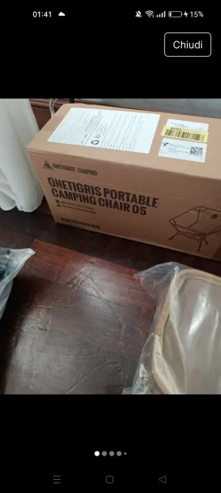 Sedia da campeggio ONETIGRIS PORTABLE