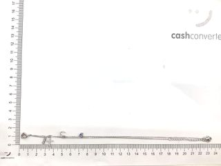 cadena plata 925mm con piedra con circonita 19 2.5cm