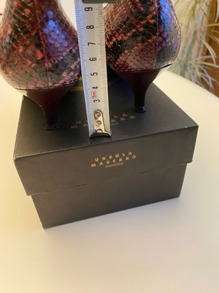 Zapatos Mascaró Tacón Serpiente Rojo/Morado