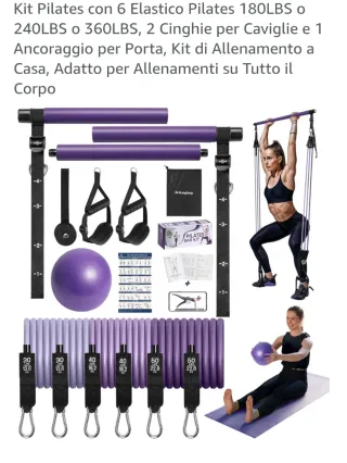 Kit Pilates con Elastici e Accessori