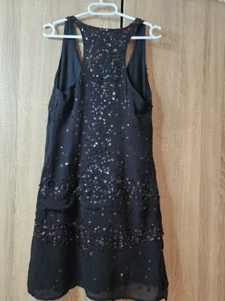 Vestido fiesta lentejuelas negro