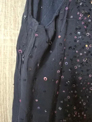 Vestido fiesta lentejuelas negro