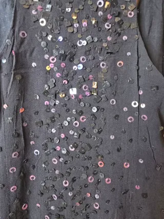 Vestido fiesta lentejuelas negro