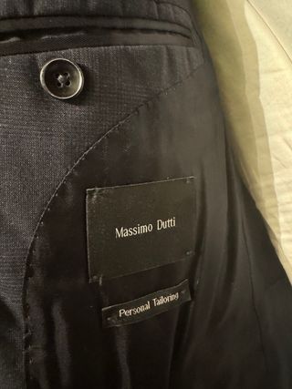 Traje Massimo Dutti azul/gris