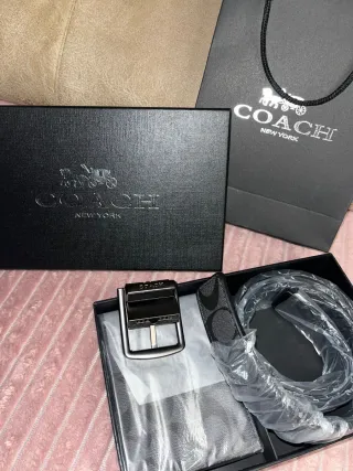 Cinturón y Cartera Coach Negro