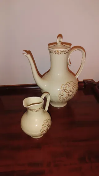 Juego de cafetera vintage de porcelana