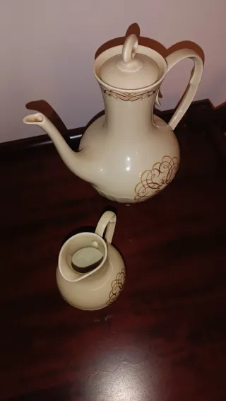 Juego de cafetera vintage de porcelana
