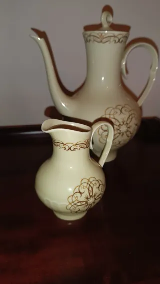 Juego de cafetera vintage de porcelana