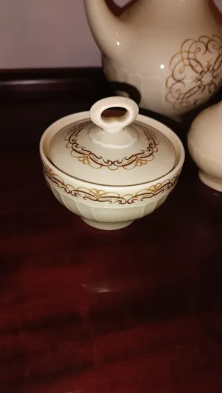 Juego de cafetera vintage de porcelana