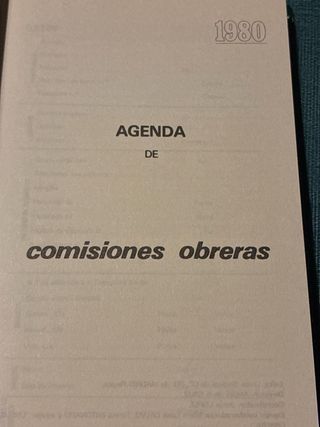 Libreta Comisiones Obreras Verde