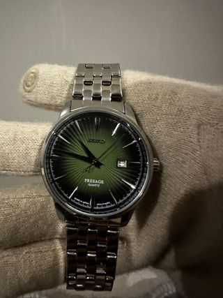 Relógio Seiko Presage Quartz Verde Prateado