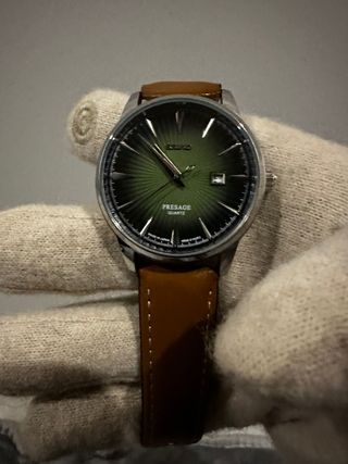 Relógio Seiko Presage Quartz Verde Prateado