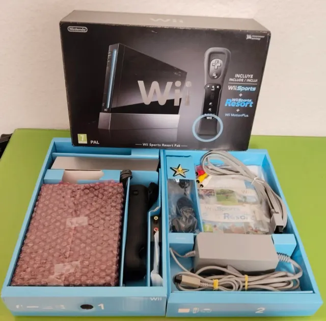 Consola Negra Wii Sports + Wii Sports Resort