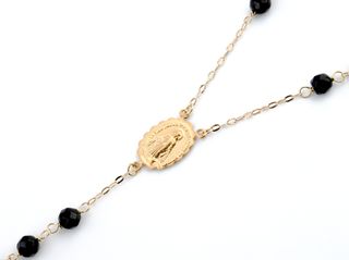 manita oro 18k con piedra con onix