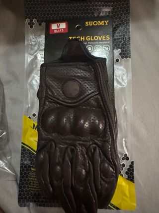 Guantes de moto SUOMY piel marrones
