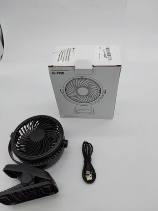 QHUI Mini Ventilador de escritorio, Ventilador de refrigeración personal USB de 3 velocidades con rotación de 360 °, cable USB y