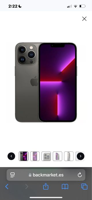 iPhone 13 Pro Gris/Morado. 128 g mas cargador