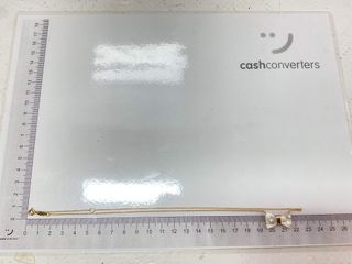 cadena oro 18k con piedra con nacar 22cm