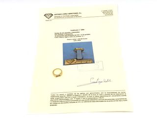 anillo oro 18k con piedra con diamante