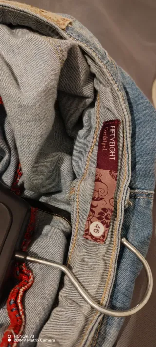 Giubbotto jeans patchwork riciclato