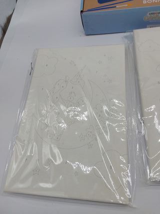 BONNYCO Pintar por Numeros Niños Unicornios, Pack 3 Lienzos Unicornios para Niñas, Kit Manualidades Niños, Juguetes y Regalos Ni