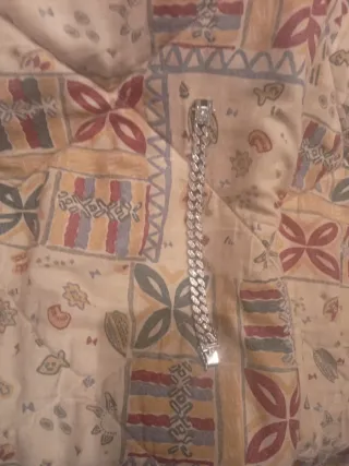 Cadena plata con diamante sintético