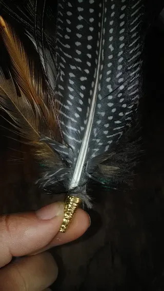 Tocado de plumas naturales para el pelo, gorro