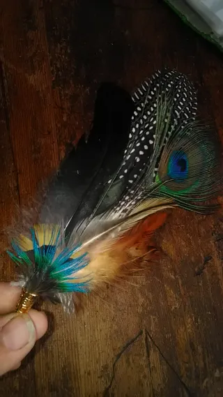 Tocado de plumas naturales para el pelo, gorro