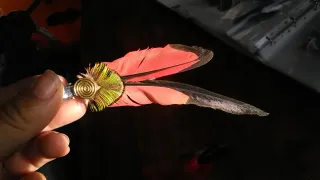 Tocado de plumas naturales para el pelo, gorro