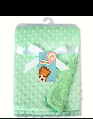 Manta Bebé Minky Extra Suave Verde