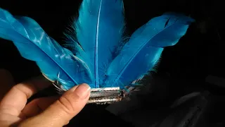 Tocado de plumas natural  para pelo o gorro