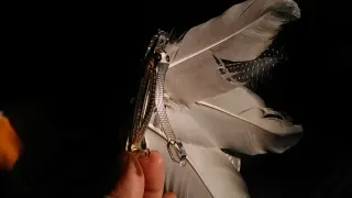 Tocado de plumas natural  para pelo o gorro