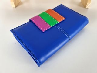 Cartera en Piel Genuina Super Suave - Azul - Spain