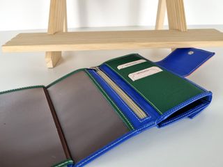 Cartera en Piel Genuina Super Suave - Azul - Spain