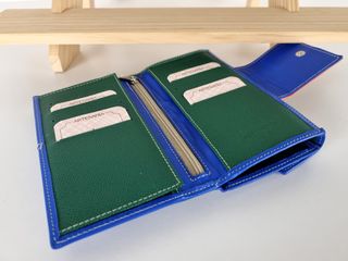 Cartera en Piel Genuina Super Suave - Azul - Spain