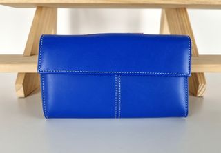Cartera en Piel Genuina Super Suave - Azul - Spain