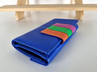 Cartera en Piel Genuina Super Suave - Azul - Spain